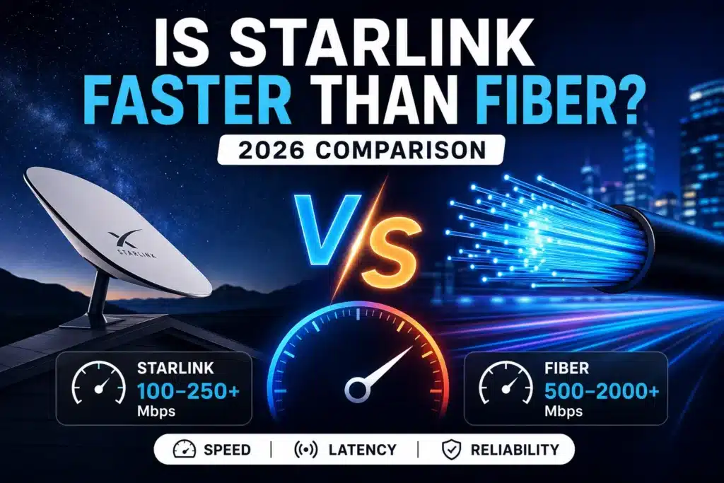 Is Starlink Faster Than Fiber (2026 Comparison)