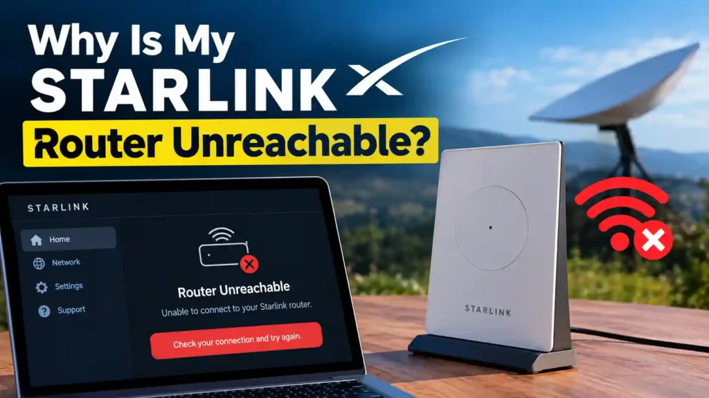 why is my starlink router unreachable 2026